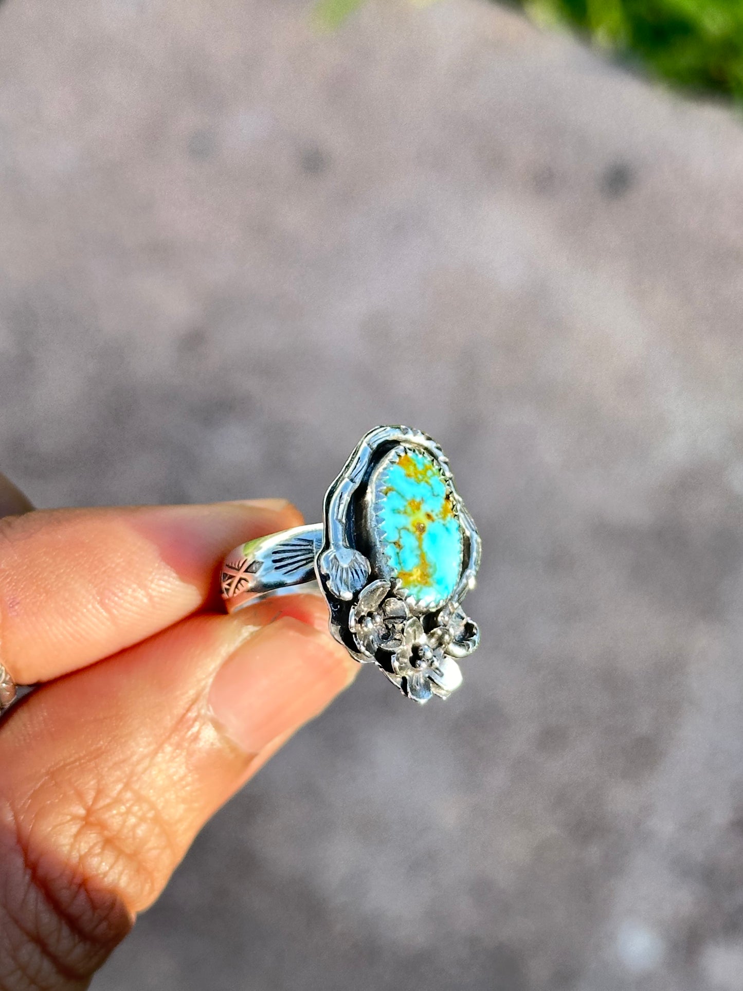 Floral Snake ring 7.5