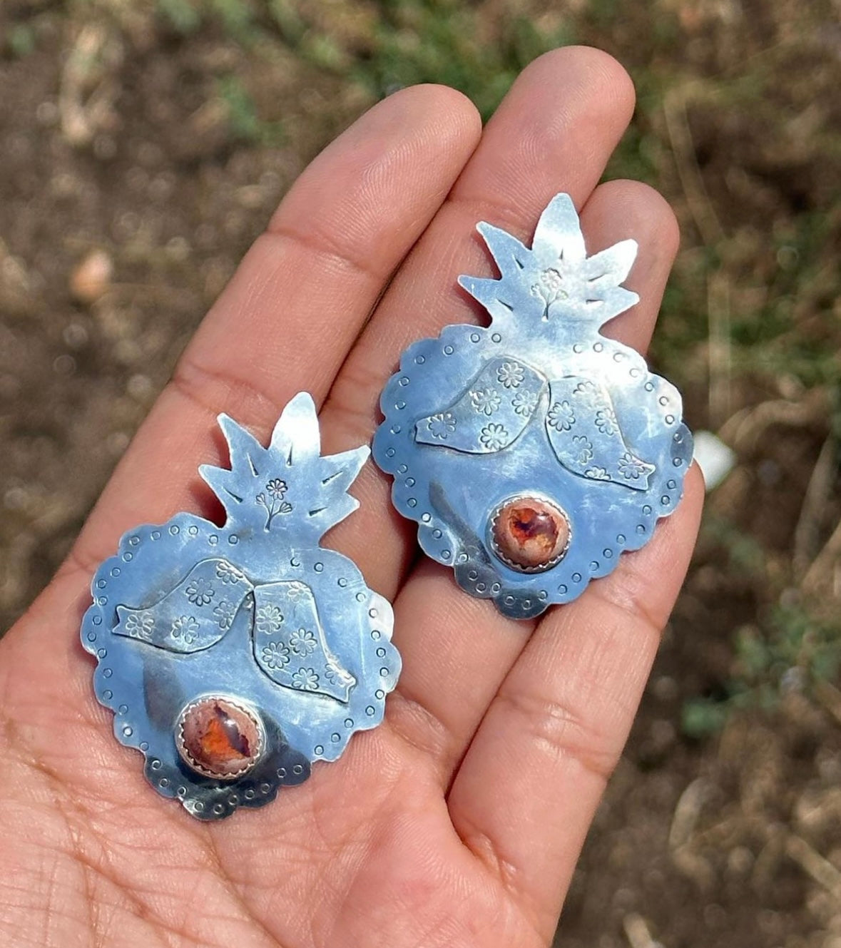 Corazon sargado earrings