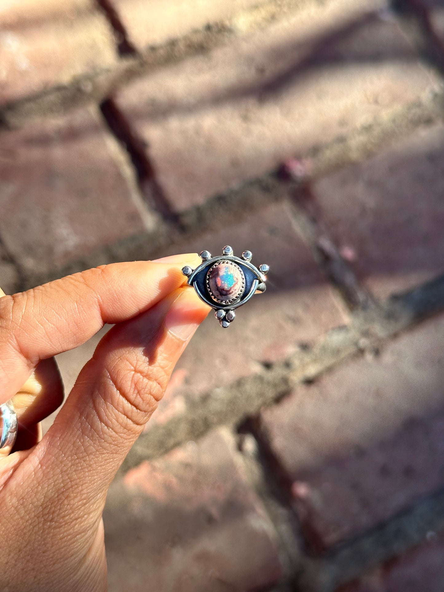 Opal Mal de Ojo ring 7.75