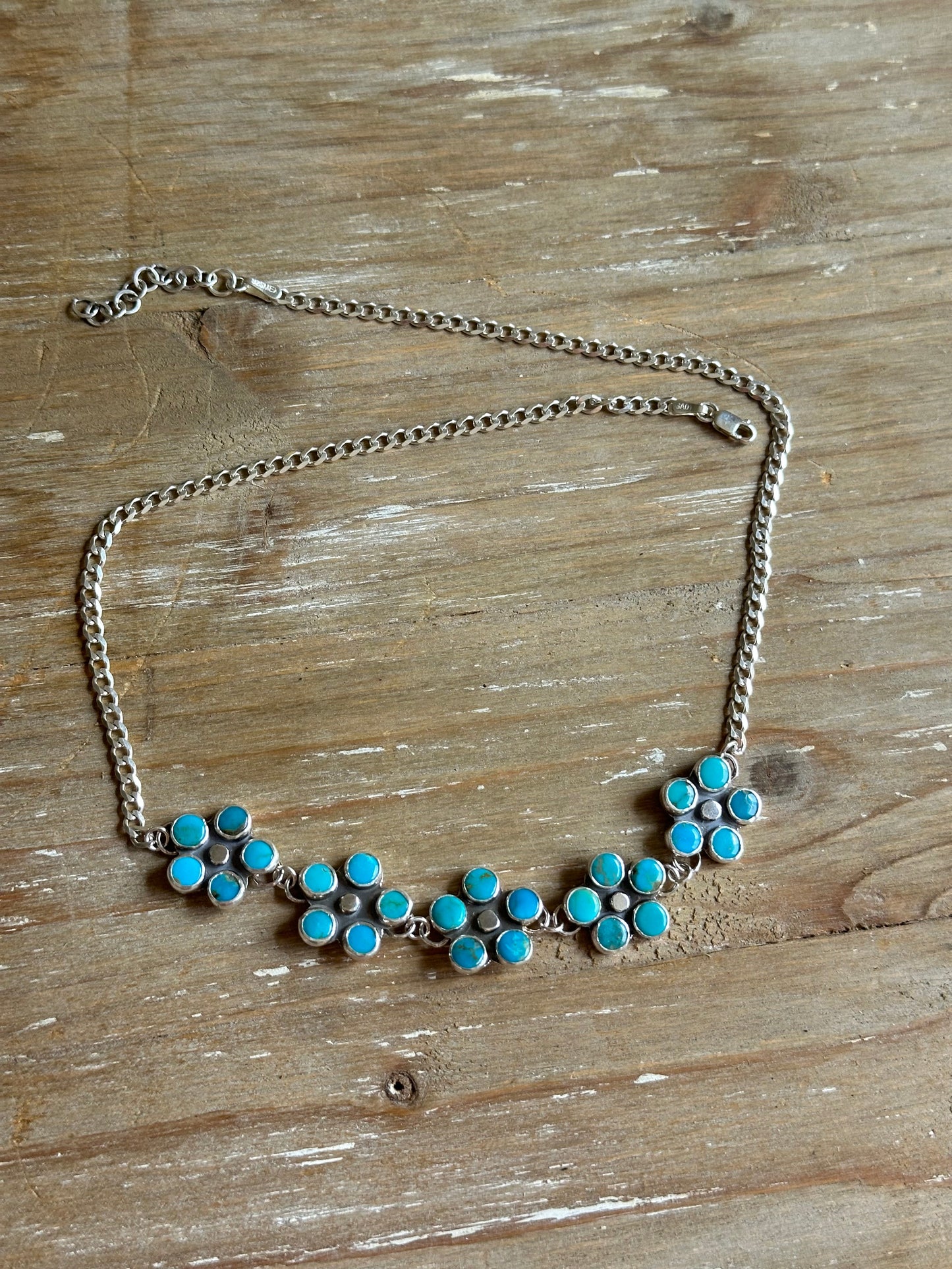 Turquoise Daisy Chain Choker