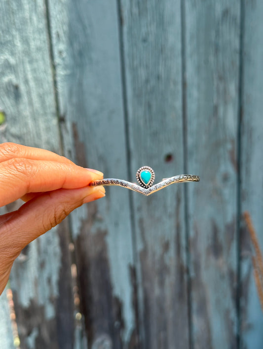 Turquoise teardrop cuff