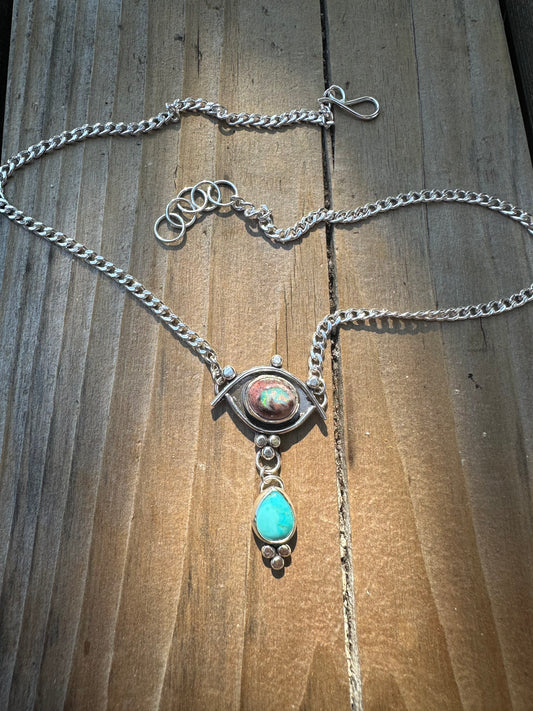 Blue Mal de Ojo Choker