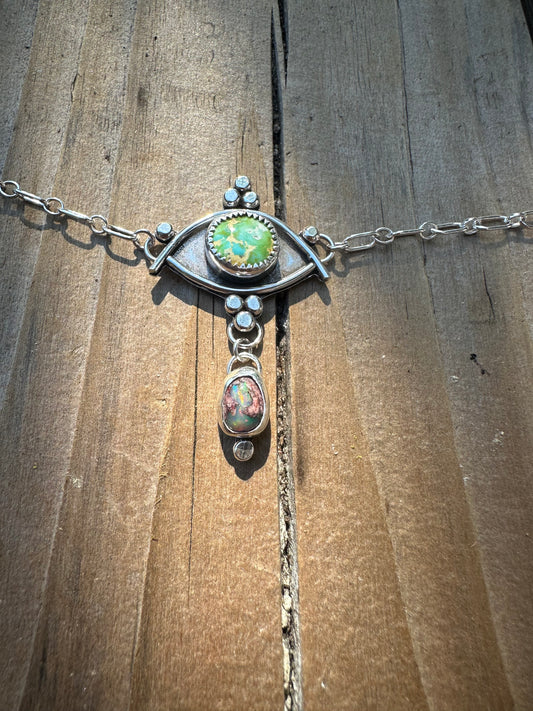 Green Mal de Ojo choker