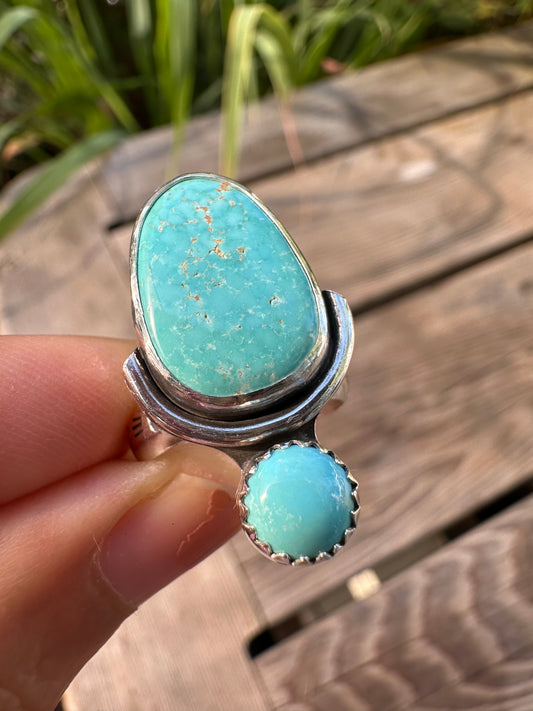 Double turquoise ring